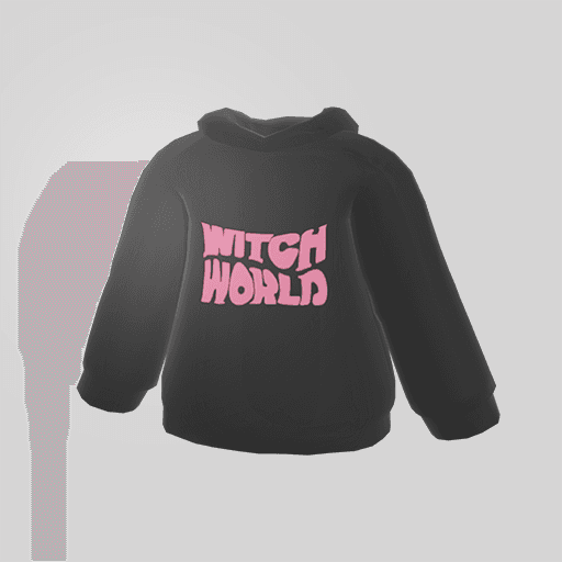 W Black Logo Hoodie