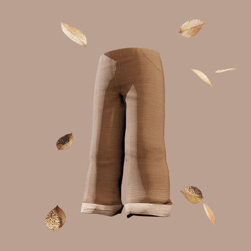 Brown Roll-Up Pants