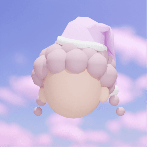 Cloud Pajama Hat Pink