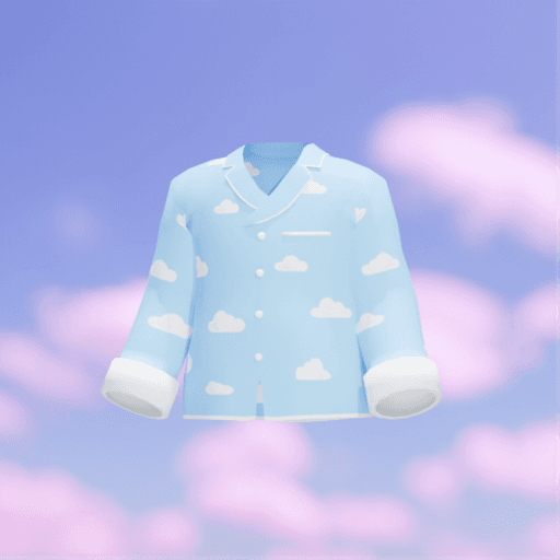 Cloud Pajama Shirts Blue