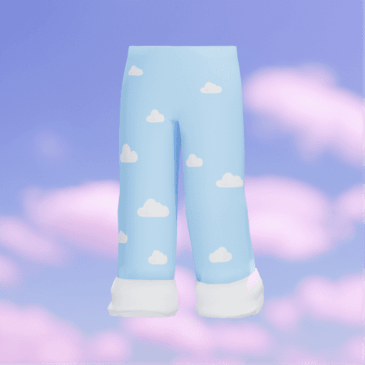 Cloud Pajama Pants Blue